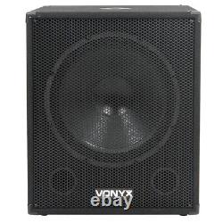 CHOICE Skytec Active Powered Bass Bin DJ Sub Disco Subwoofer 15 18 600-1000W