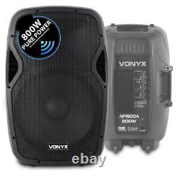 CHOICE Vonyx AP Active Powered Mobile DJ Disco Speaker 8 10 12 15 200W-800W