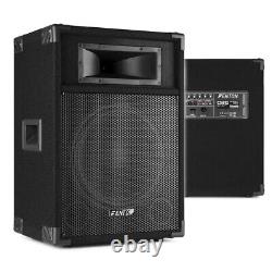 CSB 12 Active DJ Speakers with Stands Loud 600w Karaoke PA Disco House Party
