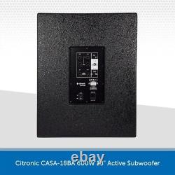 Citronic 18 600W Active Subwoofer Bass Bin Cabinet DJ Disco Club CASA-18BA