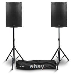 Citronic CAB-12L 12 Active PA Speaker Bundle with Stands & Carry Bag