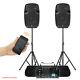 Compact High Powered 10 Pa Speakers & Bluetooth Mp3 Usb Mixer Stand Dj Disco
