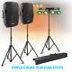 Complete Pa System Active Speakers With Partybar Cob Par Disco Stage Lights