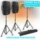 Complete Pa System Active Speakers With Partybar Cob Par Disco Stage Lights