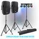 Complete Pa System Active Speakers With Partybar Par Moon Disco Stage Lights