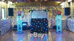 Complete mobile disco with fbt sound system and DJ booth and lights