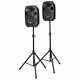 Dj Pa Speaker System Active Disco Dj Party Music Event Stand Set 2x 700w Black