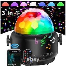 Disco Lights Bluetooth Speaker, USB Party Lights Sound Activated, 3 in 1 Remote
