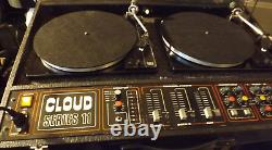 Disco setup Cloud Series 11 DJ vinyl Turntables Amplifier and peavey speakers