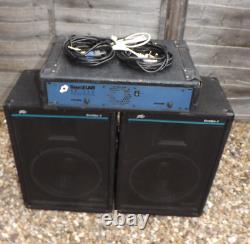 Disco setup Cloud Series 11 DJ vinyl Turntables Amplifier and peavey speakers