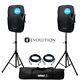 Evolution Audio Rz12a V3 Active 2000w 12 Dj Disco Pa Speaker (pair) With Stands