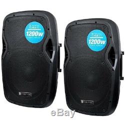 Evolution RZ15A V3 15 Cone 1200W Active DJ Disco PA Stage House Party Speakers