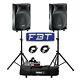Fbt Jmaxx 110a Active 900w 10 Dj Disco Pa Speaker (pair) With Stands & Cables