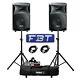 Fbt Jmaxx 112a 900w 12 Active Dj Disco Pa Speaker (pair) With Stands & Cables