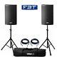 Fbt X-lite 15a Active 15 1000w Dj Disco Pa Speaker (pair) With Stands & Cables