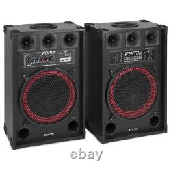 Fenton 12 Active Bluetooth PA DJ Speakers Disco Karaoke Party Set System