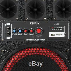 Fenton 12 Active PA DJ Speakers Disco Music Karaoke Party Set System