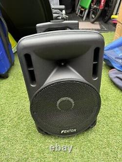 Fenton FT10LED Portable PA System with Bluetooth Disco Remote Mic Active Music