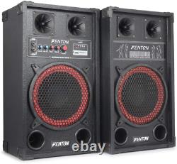 Fenton SPB 10 Pair Powered Bluetooth Disco Party Speakers with USB MP3 600W