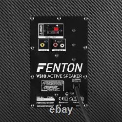 Fenton VS10 Active Powered Bluetooth Disco Speakers DJ Party Set with LED Lights
