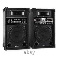 Hi-fi Active Pa Speakers Usb Sd Mp3 8 Bass Driver Dj Disco Karaoke Party System