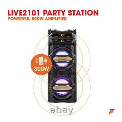 Home Party Disco Speaker with Built-In Bluetooth USB Media Player Station 800w