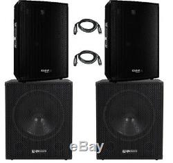 Ibiza Sound Active 3800W PA System DJ Disco Sound System Powered Package