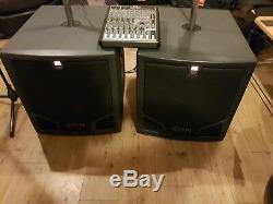 JBL EON Active PA Speaker & Twin Sub System With Mic & Mixer DJ Disco Band 18