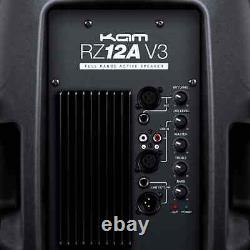 Kam RZ12A 12 1000W Active PA Speaker Portable DJ Disco Weddings Karaoke