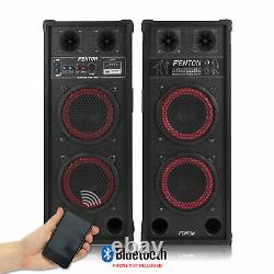 Karaoke PA System Bluetooth Disco Party Speakers with Microphones MP3 Cable