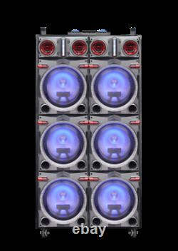 MPD6203 20,500 Watts 6 10'' Speakers with Disco Lights Karaoke DJ Professional