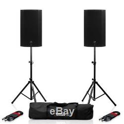Mackie Thump 12BST 1300W Active 12 DJ Disco PA Speaker Pair with Stand & Cables