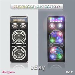 New PSUFM1035A 1000 W Disco Jam Powered Two-Way Bluetooth Speaker with DJ Lights