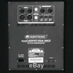 Omnitronic MagiCarpet-151A 15 Active Subwoofer Bass Bin Speaker 1000W DJ Disco