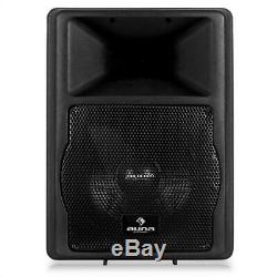 PA Speakers Active Hi Fi Loudspeakers Pair 2x Powered ABS Case Disco Party 1100W