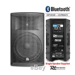 Pair Active DJ Speakers PA Pro Bi-Amp Disco System Bluetooth 12 2800W + STANDS