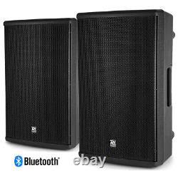 Pair Active DJ Speakers PA Pro Bi-Amplified Disco System Bluetooth 15 2800W