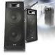 Pair Dual 15 Active Powered Dj Speakers Disco Party System Skytec Csb215 3200w