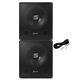 Pair Skytec Smwba15 15 Inch Active Powered Dj Disco Party Subwoofers Subs 1200w