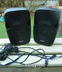 Pair Vonyx AP800A Active Powered 200W 8 Disco Party Speakers