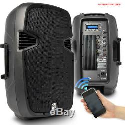 Pair Vonyx Active Powered DJ Disco PA Speakers Wireless Bluetooth 12 1200W