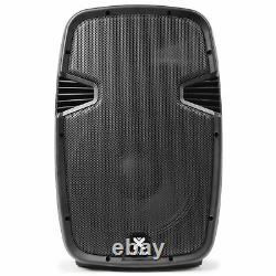 Pair Vonyx Active Powered DJ Disco PA Speakers Wireless Bluetooth 12 1200W