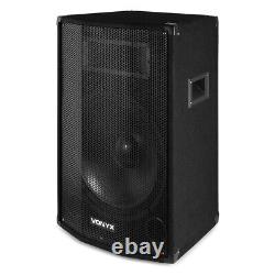 Pair of 12 Active DJ Disco PA Speakers with Bluetooth 1200W CVB12