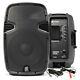 Pair Of 12 Active Powered Speakers Mobile Dj Disco Party Pa With Cable 1200w
