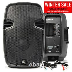 Pair of 12 Active Powered Speakers Mobile DJ Disco Party PA with Cable 1200W