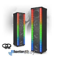 Pair of House Party Disco Speakers with Bluetooth & LED Flashing Lights 800W