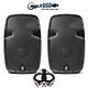 Pair Of Skytec 12 Active Powered Dj Speakers Pa System Disco Party 1200 Watts