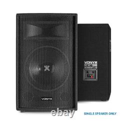 Pair of Vonyx 10 Passive DJ PA Speakers with Stands 1000W Mobile Disco Set