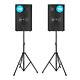 Pair Of Vonyx 10 Passive Dj Pa Speakers With Stands 500w Mobile Disco Set