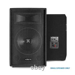 Pair of Vonyx 10 Passive DJ PA Speakers with Stands 500W Mobile Disco Set